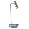 Homeroots Brushed Steel Metal LED Desk Lamp6 x 8 x 16.5 in. 372528